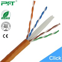 UTP Cat6 cable Ethernet Cable of Bare Copper with Pull Box of 305m/roll