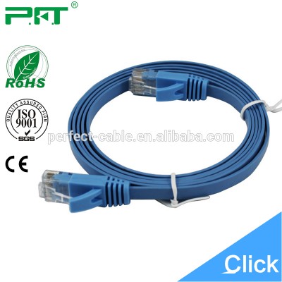 PFT producing cable supply flat patch cord RJ45plug UTP Cat5e ethernet lan cable